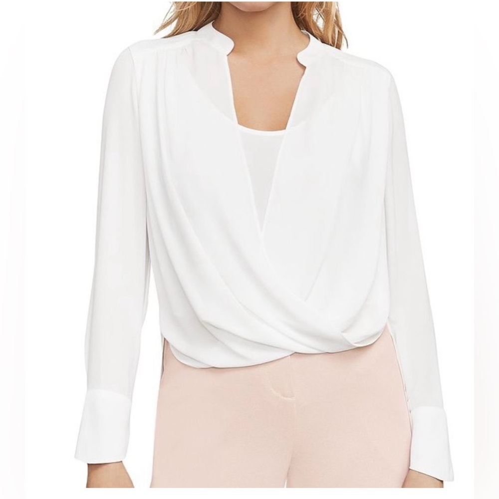 BCBGMAXAZRIA JAKLYN Elegant White Blouse